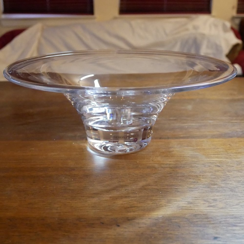 SIMON PEARCE STUDIO SIGNED BLOWN GLASS BOWL - 10"